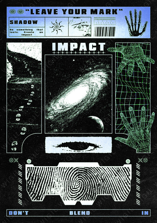 Leave Your Mark Poster | Motivational Wall Art | Inspirational Quote Digital Download | Printable Decor