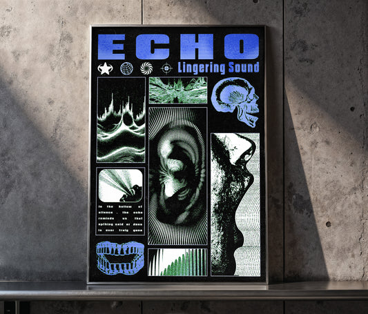Echo Poster | Modern Digital Download | Abstract Sound Printable Decor