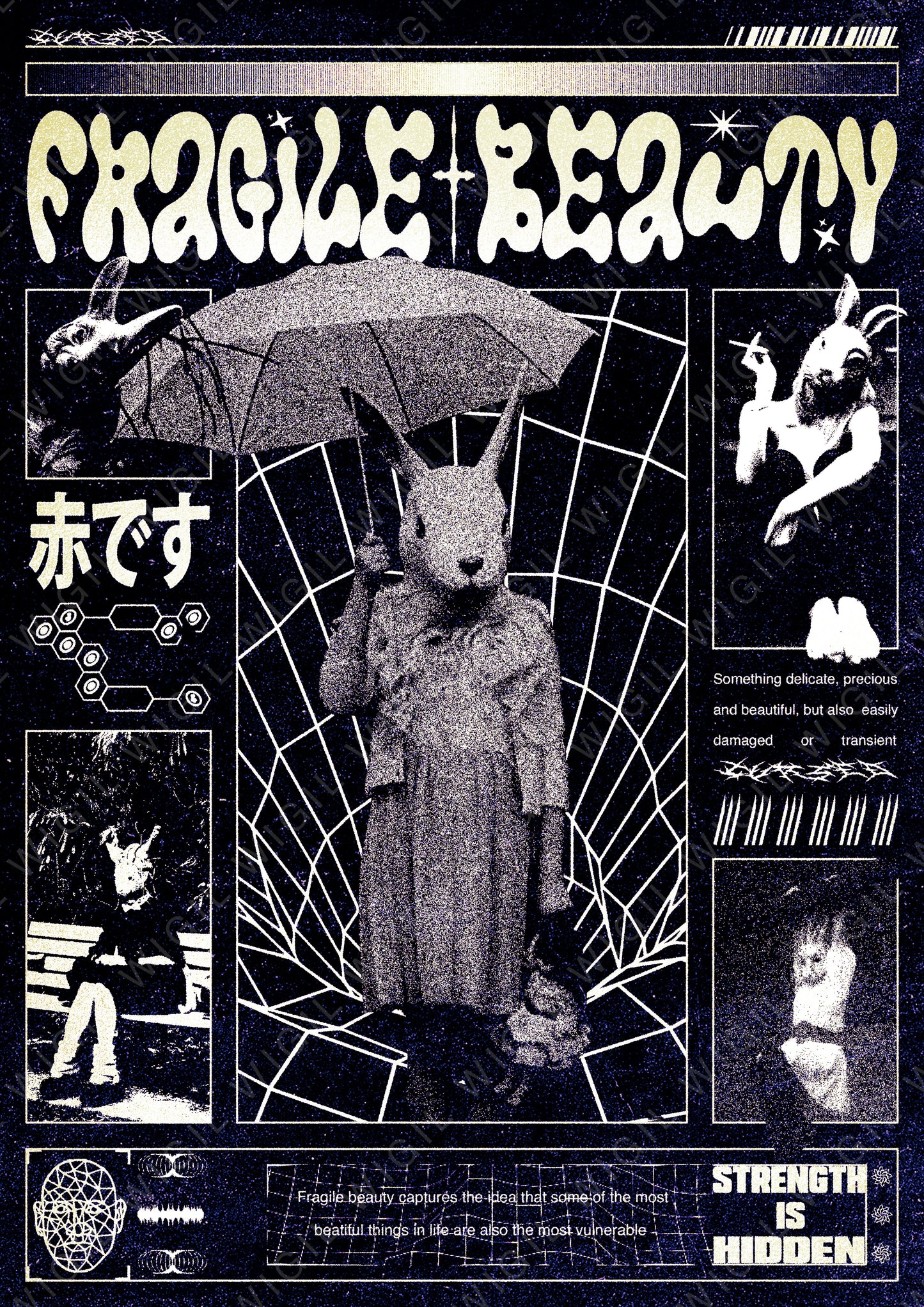 Fragile Beauty Poster | Aesthetic Digital Download | Modern Wall Decor