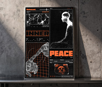 Inner Peace Poster | Mindfulness Wall Art | Meditation Digital Download | Calm Printable Decor