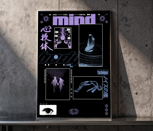 Mind and Body Poster | Mindfulness Wall Art | Digital Download | Printable Decor