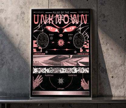 Pulse of the Unknown Poster | Abstract Digital Art Print | Futuristic Wall Decor | Digital Download